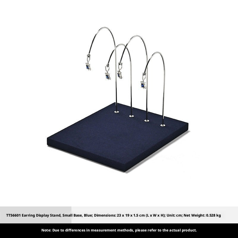 Black Metal Earring Display Stand with Curved Arms for Vendors