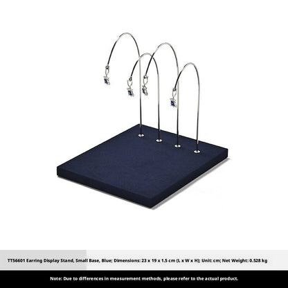 Black Metal Earring Display Stand with Curved Arms for Vendors