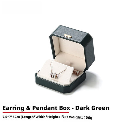 PU Leather Ring Box | Golden Velvet Interior for Engagement