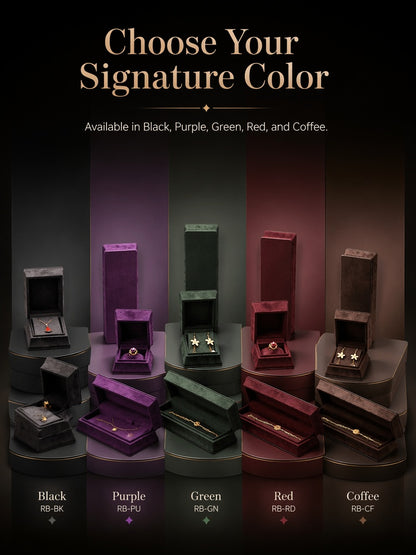 5PCS Velvet Jewelry Box, Suede Gift Packaging Case for Rings Earrings Necklaces