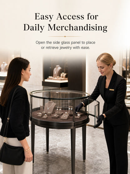 Stainless Steel Electroplated Jewelry Display Stand - Countertop Showcase Rack for Retail Stores Jewelry cabinet