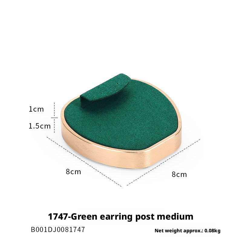 Metal & Suede Jewelry Display Stand Set for Retail Store Countertop