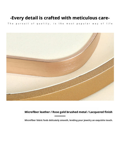 Rose Gold Suede Jewelry Display Stands & Trays for Boutique