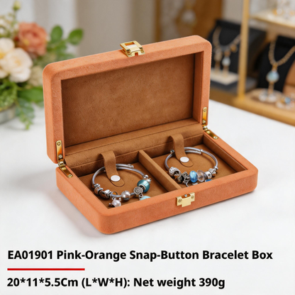 Jewelry Organizer Case, Velvet Gift Box for Rings Necklaces, Present for Her