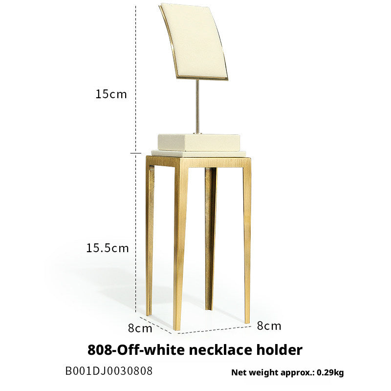 Modern Metal Suede Jewelry Organizer and Showcase Stand