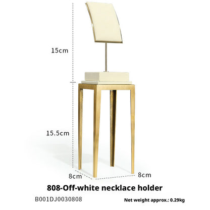 Modern Metal Suede Jewelry Organizer and Showcase Stand