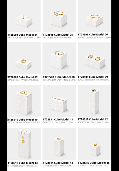 White Linen Jewelry Display Set with Multi-Level Risers for Vendors