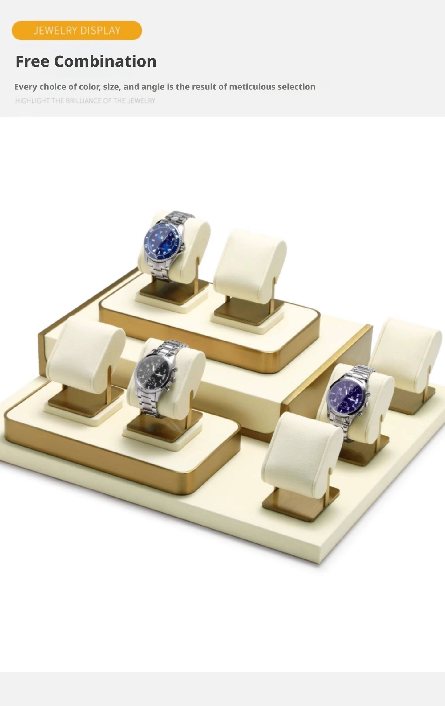 Metal Watch Display Box - 12 Slot Stainless Steel Showcase for Men