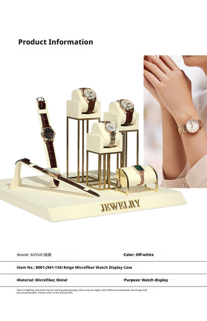 Stainless Steel Watch Display Case - Glass Top Showcase for Retail