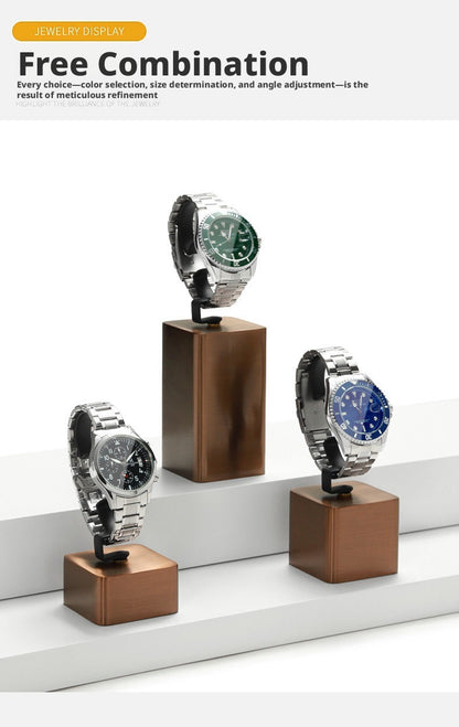 Luxury Metal Watch Stand - Solid Steel Display for Men's Collection