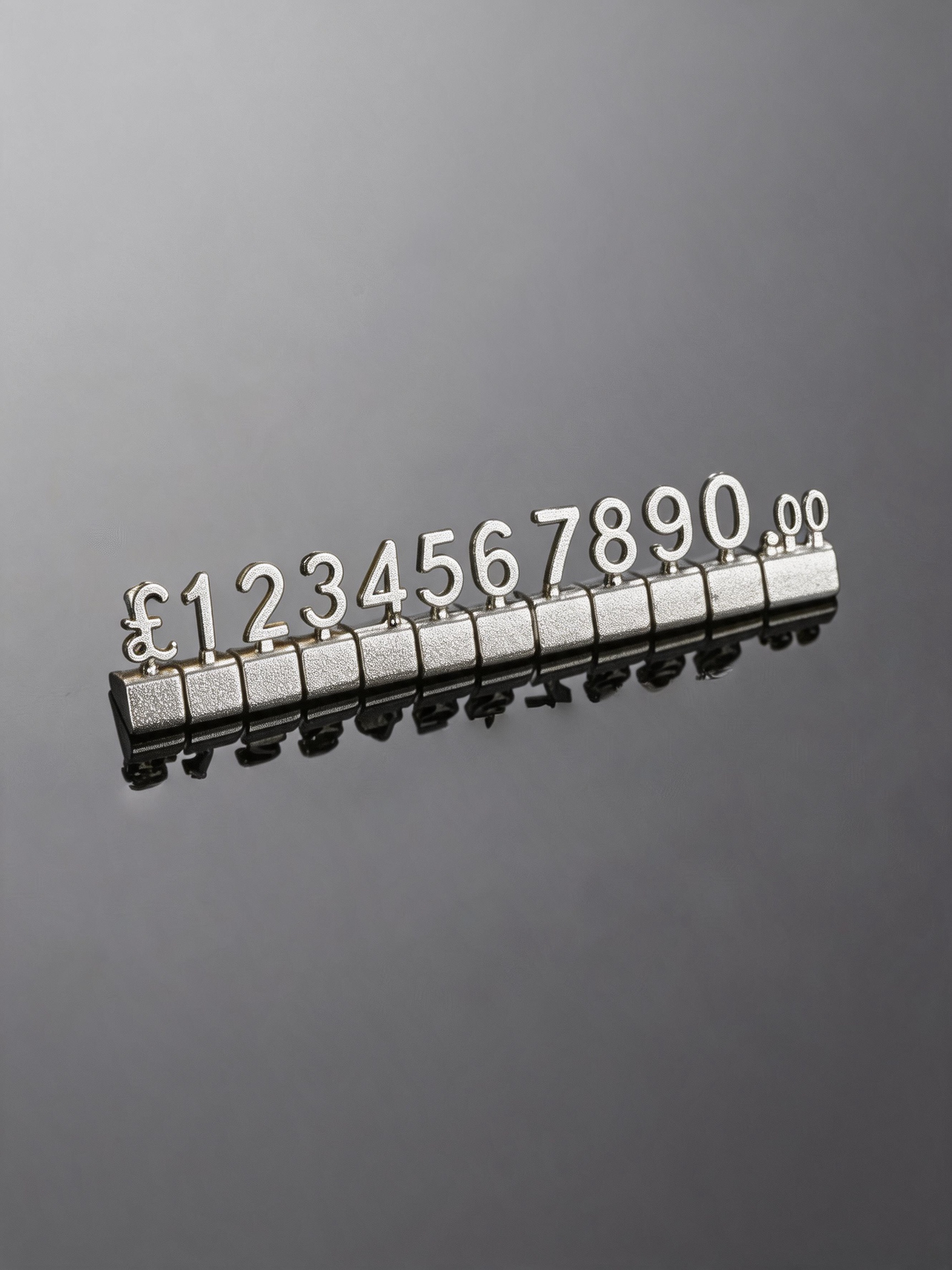 Modular Metal Price Display Numbers, Jewelry Shop Signs (USD, GBP,EURO)