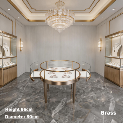 Stainless Steel Electroplated Jewelry Display Stand - Countertop Showcase Rack for Retail Stores Jewelry cabinet