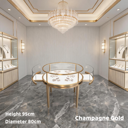 Stainless Steel Electroplated Jewelry Display Stand - Countertop Showcase Rack for Retail Stores Jewelry cabinet