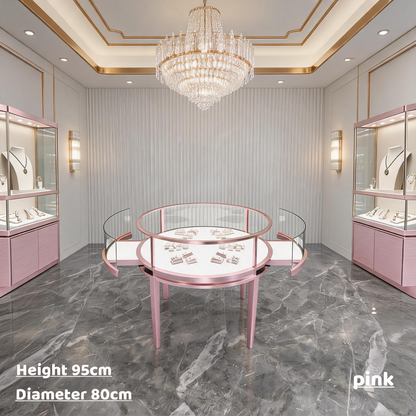 Stainless Steel Electroplated Jewelry Display Stand - Countertop Showcase Rack for Retail Stores Jewelry cabinet
