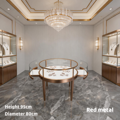 Stainless Steel Electroplated Jewelry Display Stand - Countertop Showcase Rack for Retail Stores Jewelry cabinet