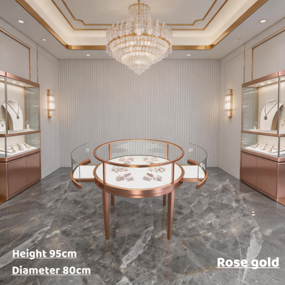 Stainless Steel Electroplated Jewelry Display Stand - Countertop Showcase Rack for Retail Stores Jewelry cabinet