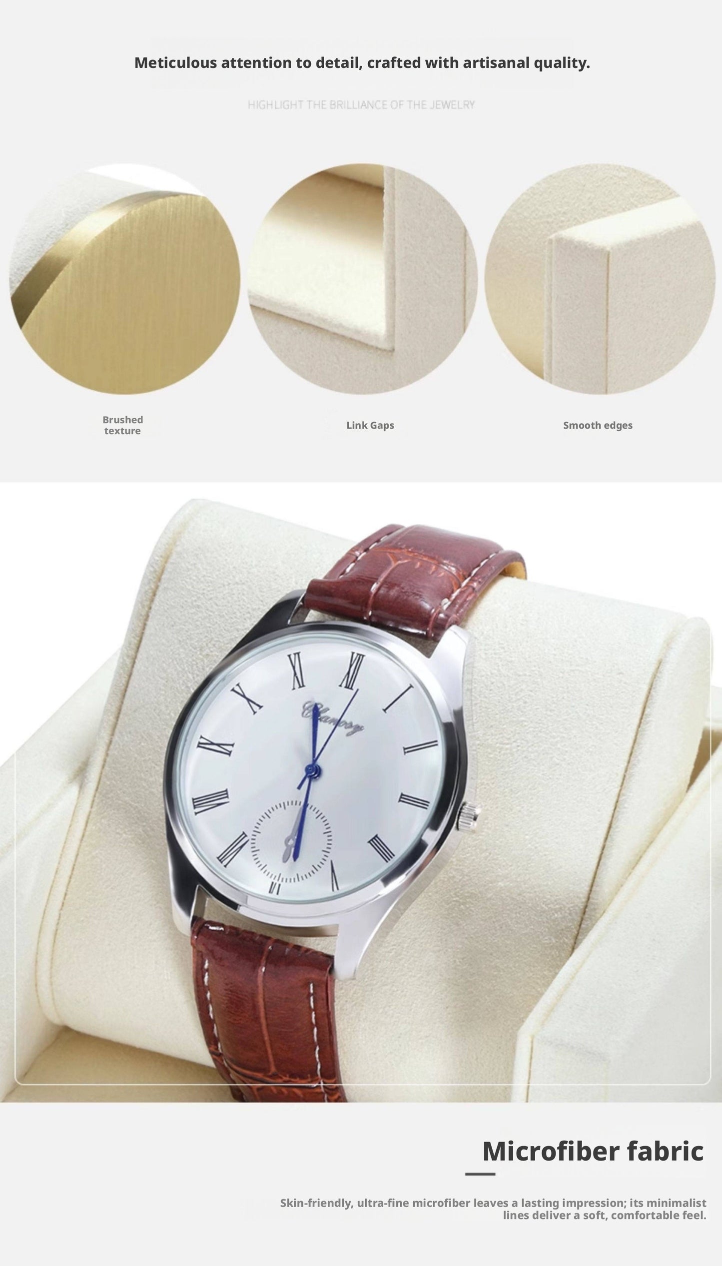 Stainless Steel Watch Display Case - Glass Top Showcase for Retail