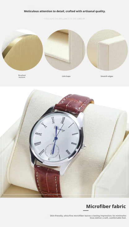 Stainless Steel Watch Display Case - Glass Top Showcase for Retail
