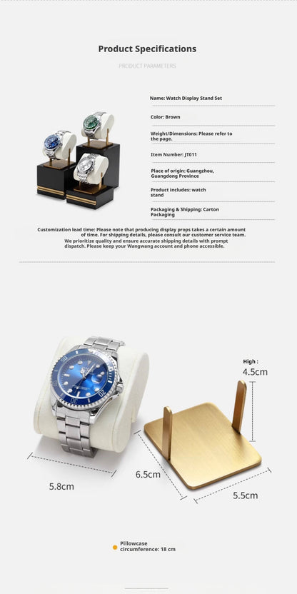 Metal Watch Display Box - 12 Slot Stainless Steel Showcase for Men