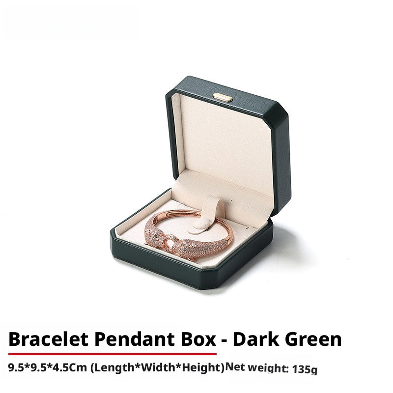 PU Leather Ring Box | Golden Velvet Interior for Engagement