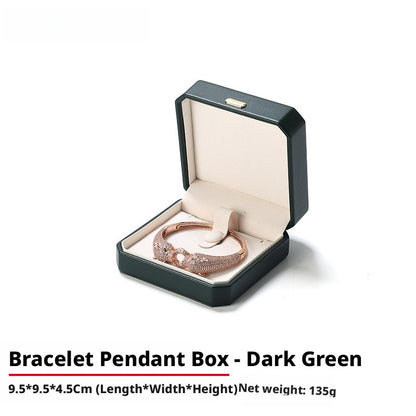 PU Leather Ring Box | Golden Velvet Interior for Engagement