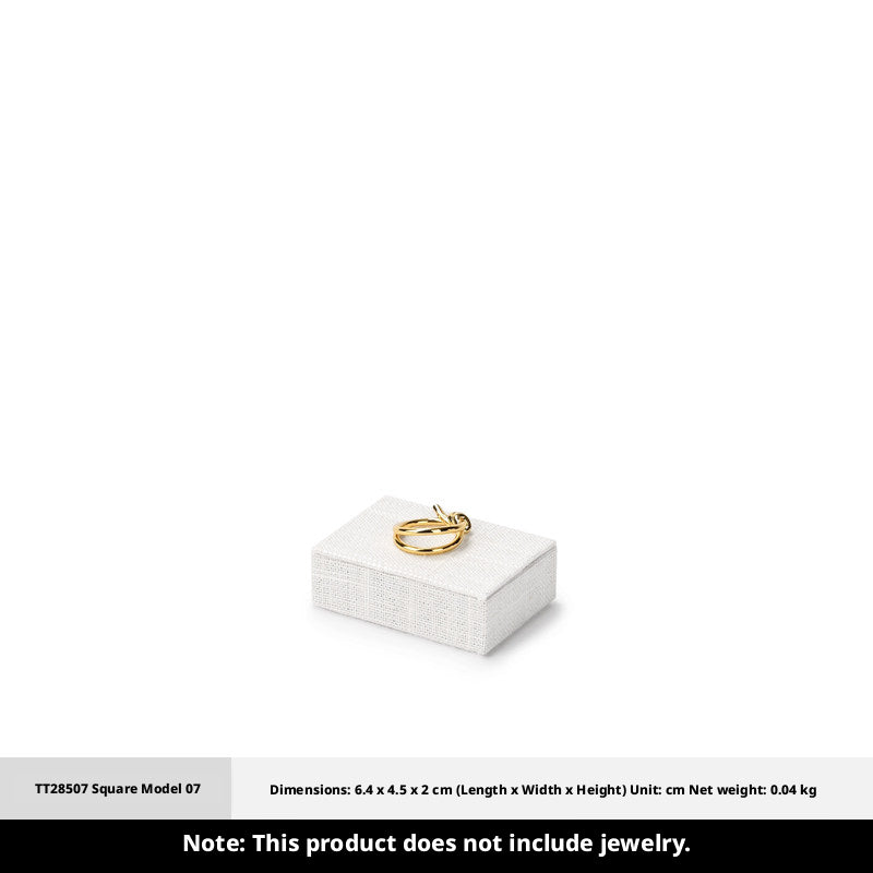White Linen Jewelry Display Set with Multi-Level Risers for Vendors