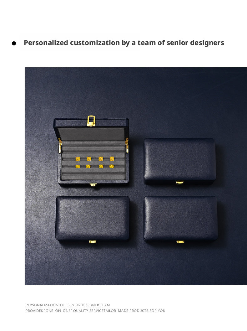 High End Necklace Display Box | Gold & Black Gift Case