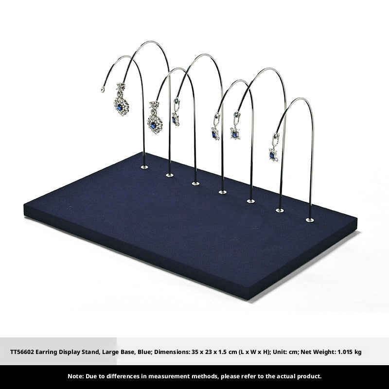 Black Metal Earring Display Stand with Curved Arms for Vendors