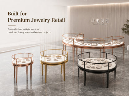 Stainless Steel Electroplated Jewelry Display Stand - Countertop Showcase Rack for Retail Stores Jewelry cabinet