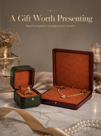 5pcs Luxury PU Leather Jewelry Box, Velvet Lined Gift Case, Elegant Presentation Packaging