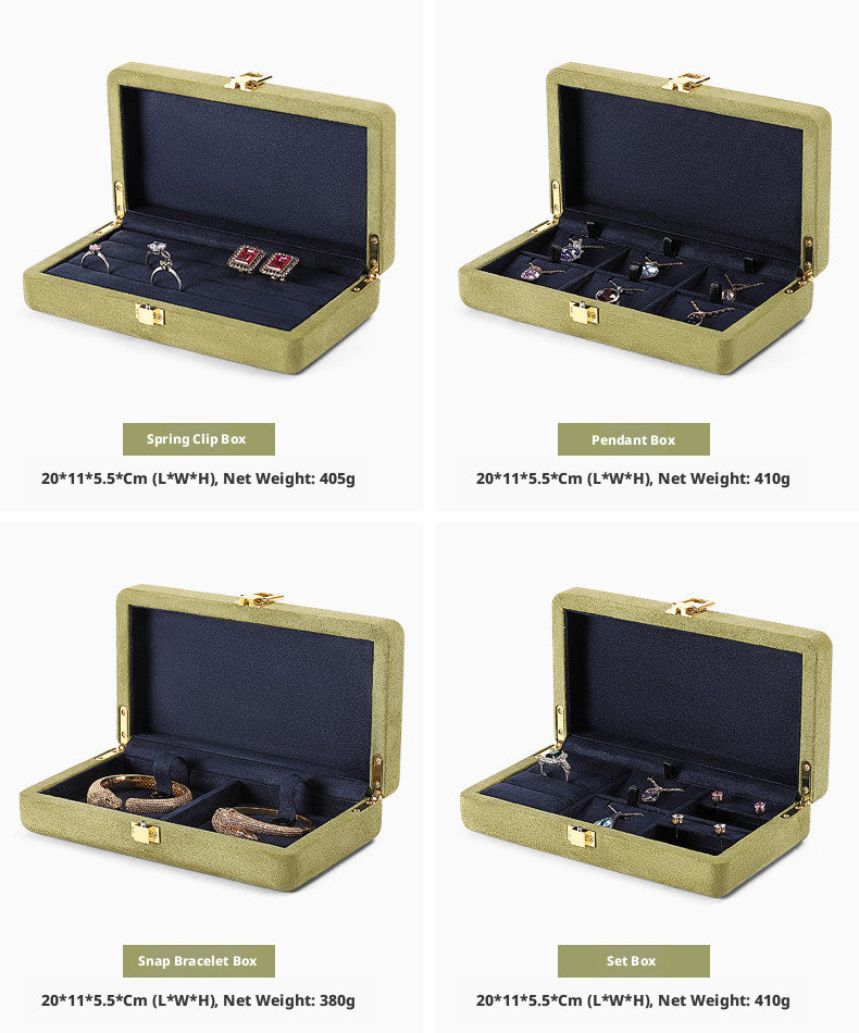 Jewelry Organizer Case, Velvet Gift Box for Rings Necklaces, Present for Her