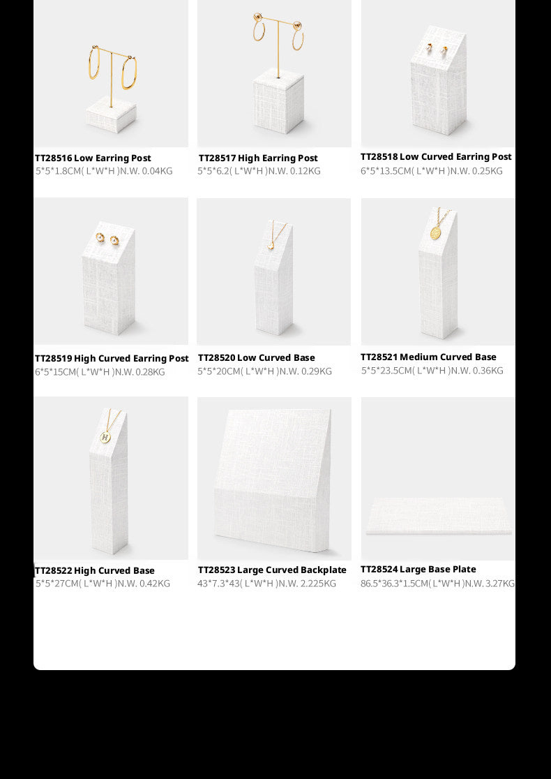 White Linen Jewelry Display Set with Multi-Level Risers for Vendors