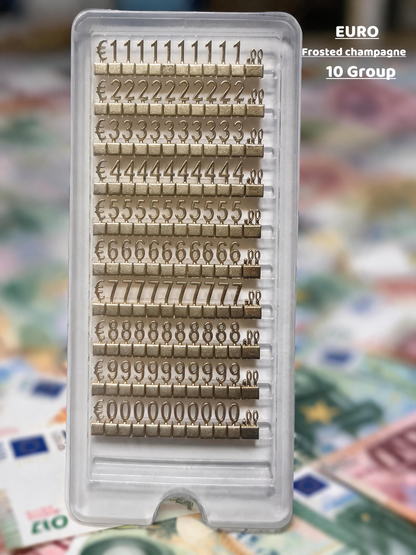 Modular Metal Price Display Numbers, Jewelry Shop Signs (USD, GBP,EURO)