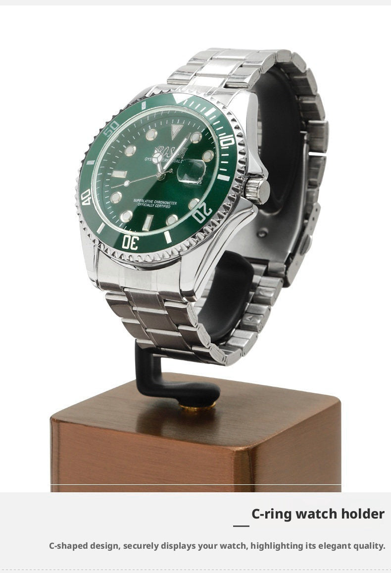 Luxury Metal Watch Stand - Solid Steel Display for Men's Collection