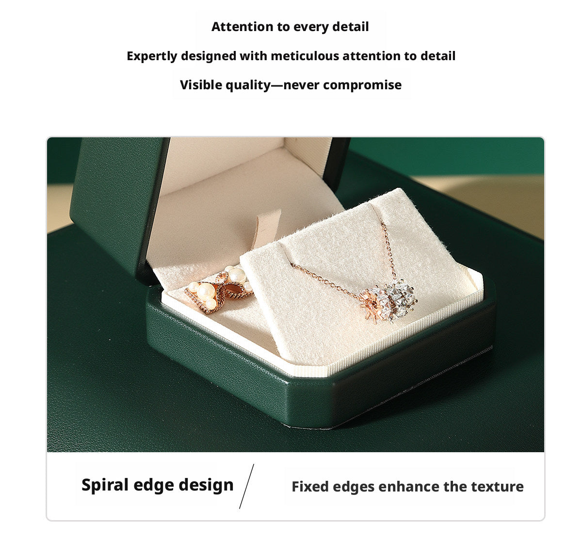 PU Leather Ring Box | Golden Velvet Interior for Engagement