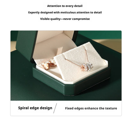 PU Leather Ring Box | Golden Velvet Interior for Engagement