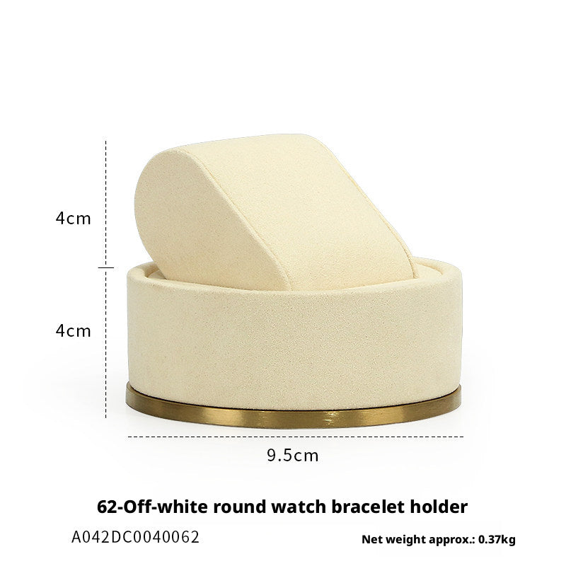 Beige Velvet Necklace Bust and Countertop Display Stands