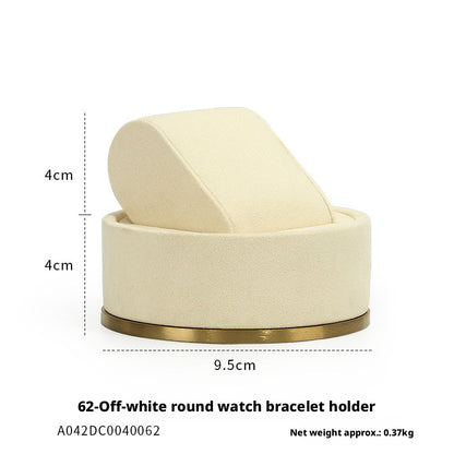 Beige Velvet Necklace Bust and Countertop Display Stands