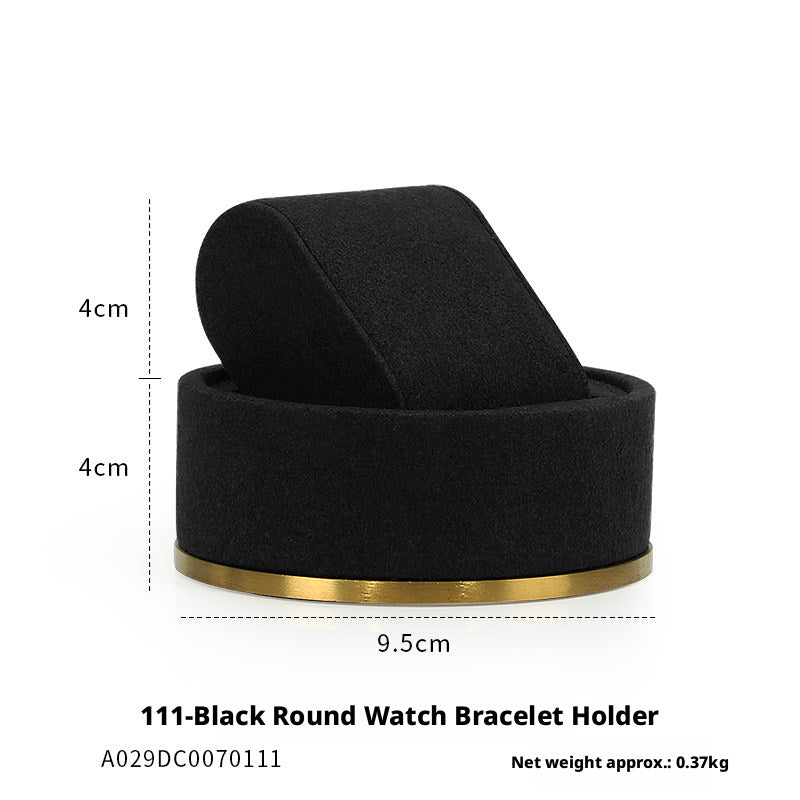 Luxury Black Suede Necklace Bust and Display Stand Set