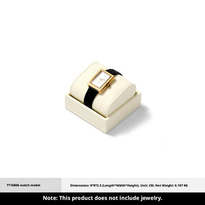 Suede Jewelry Display Stand Set, Tiered Modular Showcase Tray, White Microfiber Props