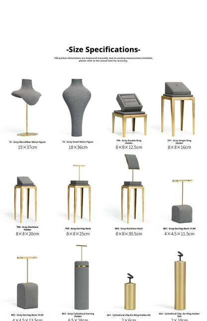 Metal Jewelry Display Stand - 2 Tier Iron Riser for Showcase
