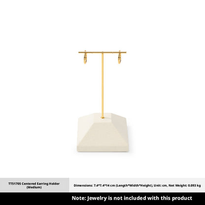 Beige Suede Jewelry Display Set with Pyramid Risers for Vendors