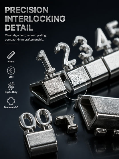 Modular Metal Price Display Numbers, Jewelry Shop Signs (USD, GBP,EURO)