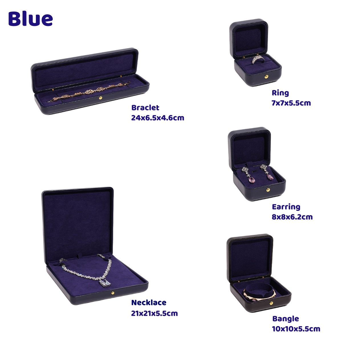 5pcs Luxury PU Leather Jewelry Box, Velvet Lined Gift Case, Elegant Presentation Packaging