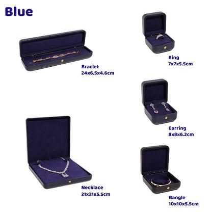 5pcs Luxury PU Leather Jewelry Box, Velvet Lined Gift Case, Elegant Presentation Packaging