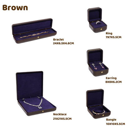 5pcs Luxury PU Leather Jewelry Box, Velvet Lined Gift Case, Elegant Presentation Packaging