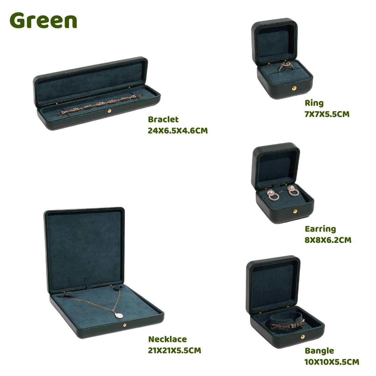 5pcs Luxury PU Leather Jewelry Box, Velvet Lined Gift Case, Elegant Presentation Packaging