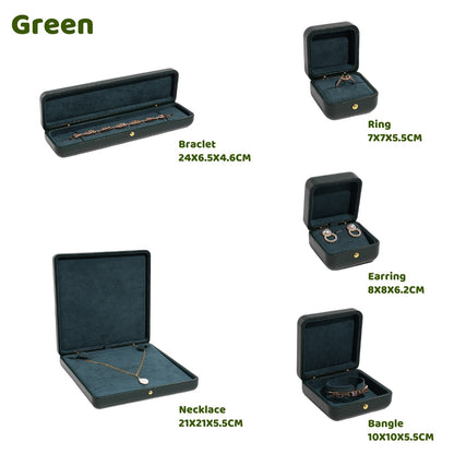 5pcs Luxury PU Leather Jewelry Box, Velvet Lined Gift Case, Elegant Presentation Packaging
