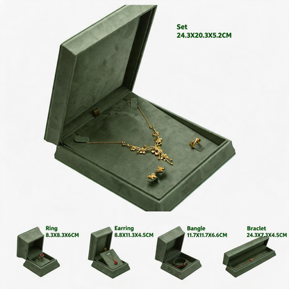 5PCS Velvet Jewelry Box, Suede Gift Packaging Case for Rings Earrings Necklaces