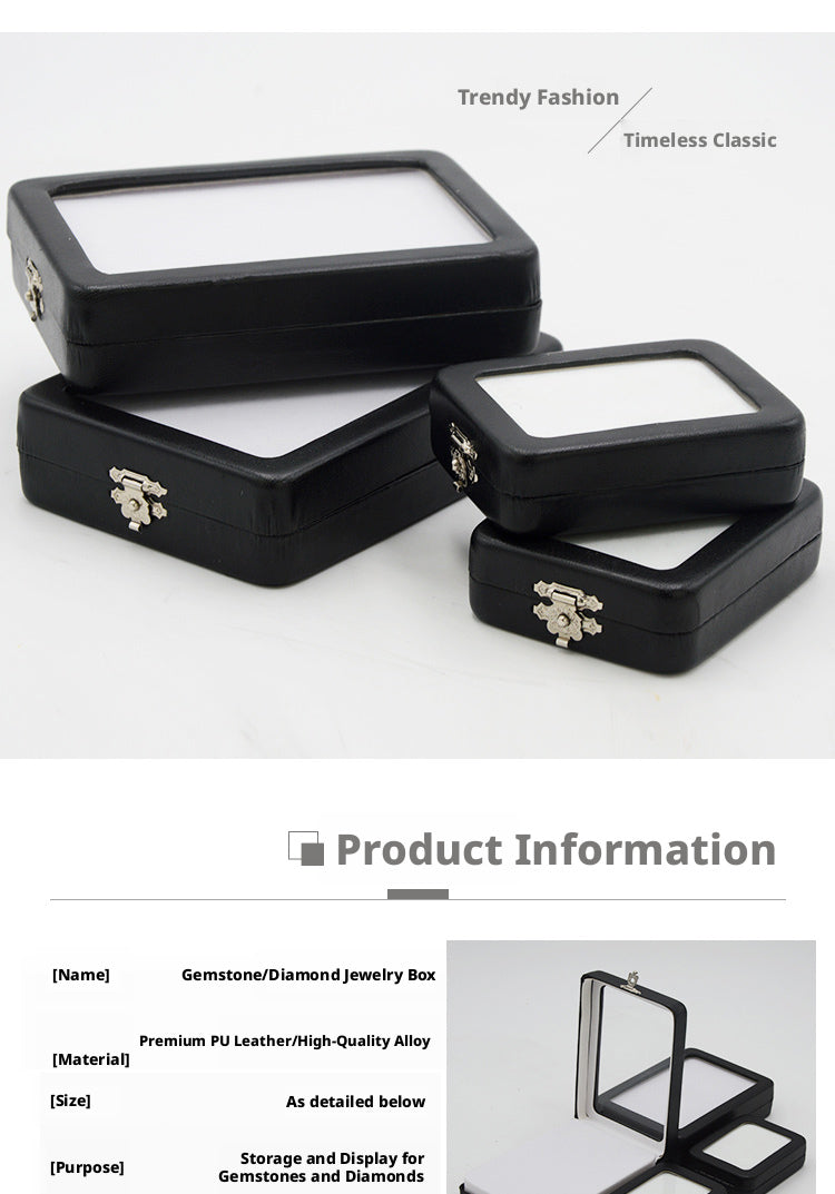 5PCS Gemstone Display Box for Loose Stones, Crystal Storage Case,stone box
